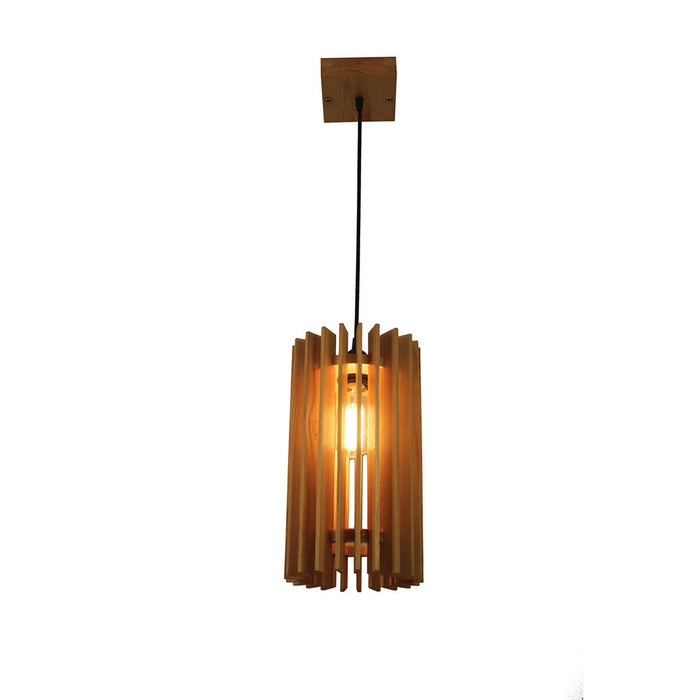 Ventus Beige Wooden Single Hanging Lamp